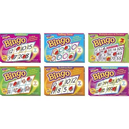 TREND ENTERPRISES Trend Enterprises 1322096 Game Bingo Pack Elementary Math Set Of 6 1322096